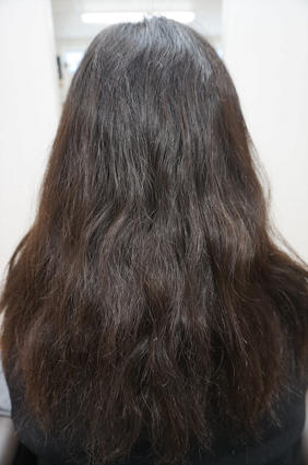 施術前のビビリ毛